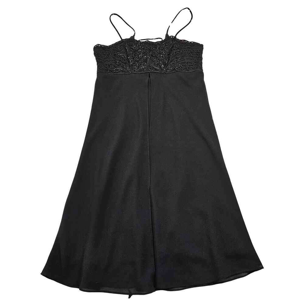 Sheena Y2K Embroidered Lace Up Back Whimsigoth Vampy Babydoll Midi Dress Sz‎ L